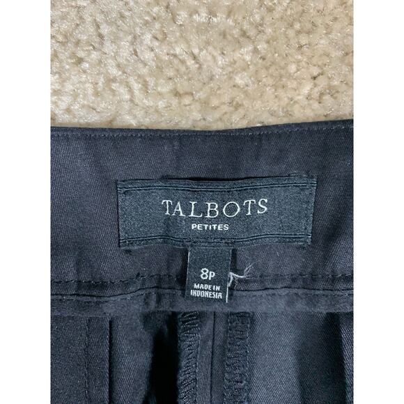 Talbots Heritage Women’s 8 Petite Ankle 30x22 Side Zip Black Stretch Capri #377 - Picture 3 of 13